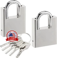 Candado Para Seguridad De Acero Inoxidable Paquete De 2