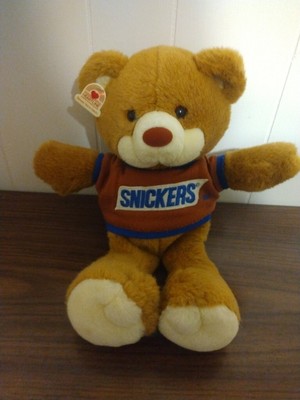 Vintage 1987 Snickers teddy bear 16  Mars Chums Plush VERY CLEAN! HARD TO FIND!!