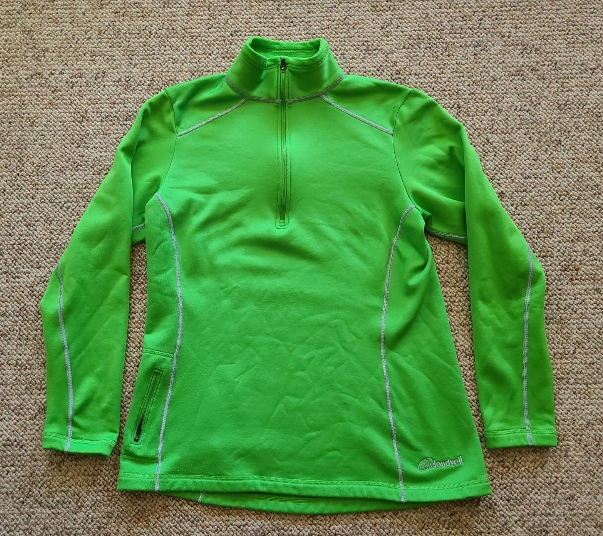 EUC Men’s Cloudveil Expedition Weight Fleece Top Shirt Sz XL Green Thermal