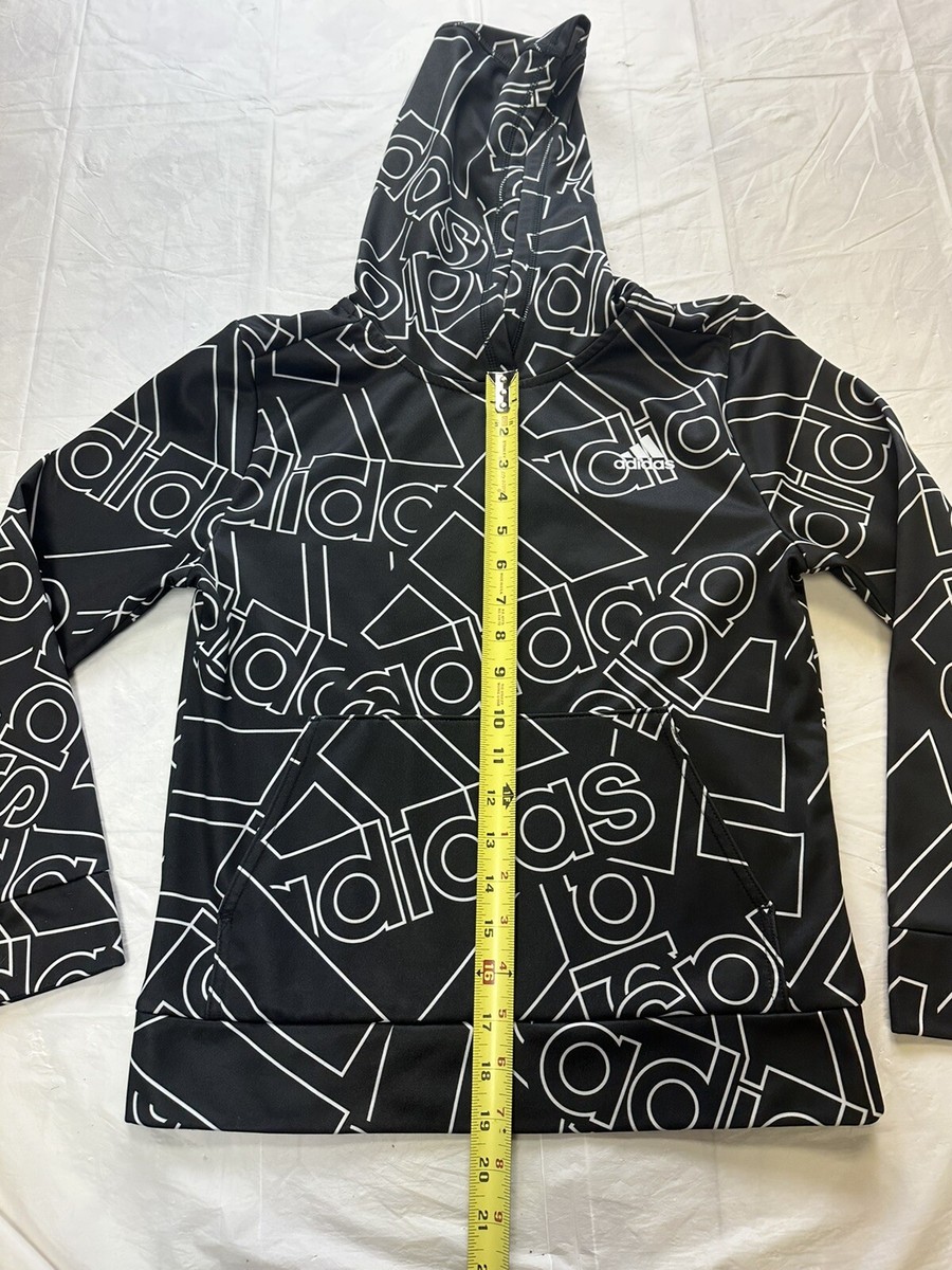 Adidas All Over Print Hoodie Youth Size M 10/12 Pullover