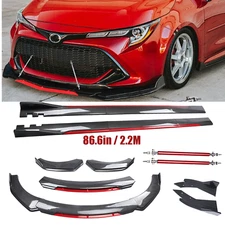 For Toyota Corolla XLE Front Bumper Lip Spoiler Splitter Side Skirt Carbon Fiber