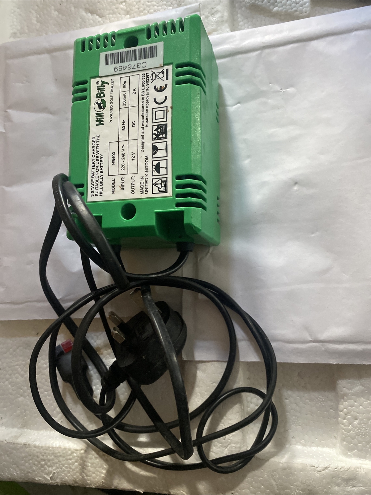 Hill Billy HB400 12V Battery Charger For Golf Trolley Green eBay