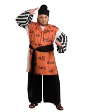 SAMURAI WARRIOR FULL CUT HALLOWEEN COSTUME ASIAN MASTER MEN'S PLUS SIZE 1X