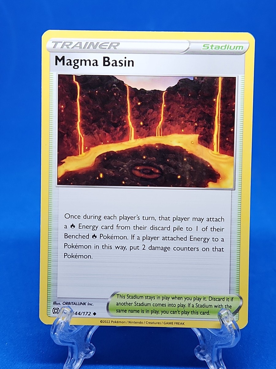 Magma Basin Pokémon Card Trainer Stadium Brilliant Stars Pokemon TCG  144/172 NM+
