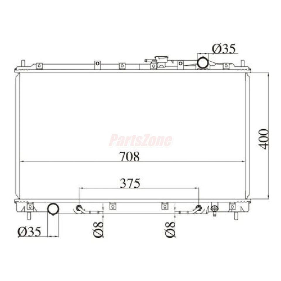 Radiator Fit for Mitsubishi Magna TE TF TH TJ TL TW 4cyl Verada KE KW 6cyl AT MT - image 2 of 4