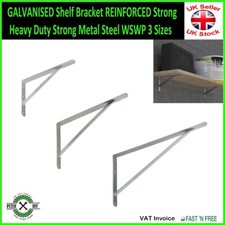 GALVANISED Shelf Bracket REINFORCED Strong Heavy Duty Strong Metal Steel WSWP