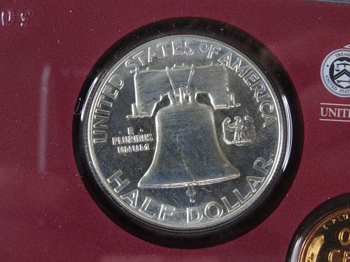 1955 US Mint Proof Set 5 Coins 90% Silver Plastic Holder - Picture 4 of 4