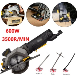 220V 600W Mini Outil de coupe du bois à main circulaire électrique W/ Guide laser