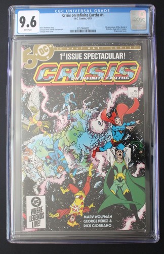 Crisis on Infinite Earths #1 1st DC BLUE BEETLE Karp PARIAH 1985 PEREZ CGC 9.6