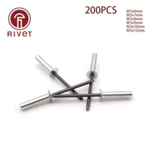 200pcs M3*6/7/8/9/10/12 DIN15974 Countersunk Head Closed End Blind Rivet Sealed 
