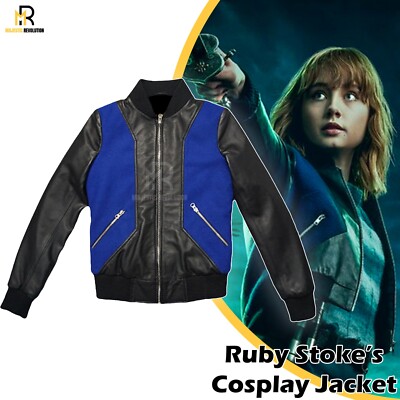 Inspired Lucy Carlyle Wool Leather Jacket | Ruby Stokes Style Cosplay Coat