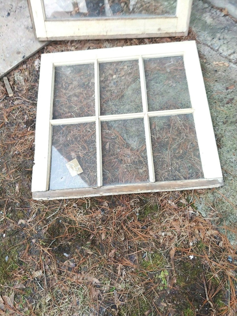 6 PANE ANTIQUE GLASS WINDOWS 1930'S | eBay