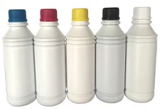 5X500ml DTF Direct to Film Ink CMYKW Printer Film Hot Melt Powder Heat Transfer