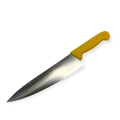 Epinox 5CR15MOV 10 in Stainless Steel Chef Knife, Yellow Handle, Made in Germany