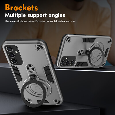 For Samsung Galaxy S24 FE, Shockproof Ring Holder KickStand Case Cover
