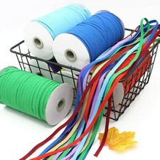 6mm Flat Elastic Band Stretch Cord Rope Costume DIY Woven Sewing Trouser