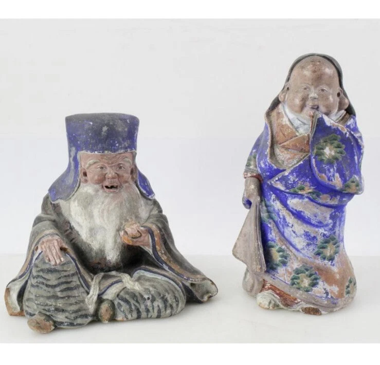 陶瓷男士、女士和儿童蓝色古董中国雕塑、雕像| eBay
