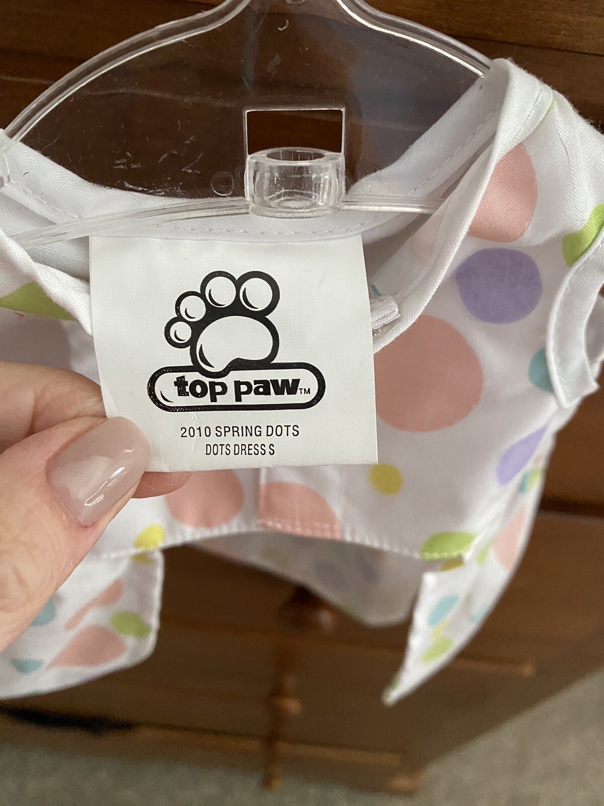 EUC Cute Top Paw XS Puppy/Dog Pastel Polka Dot Dress eBay