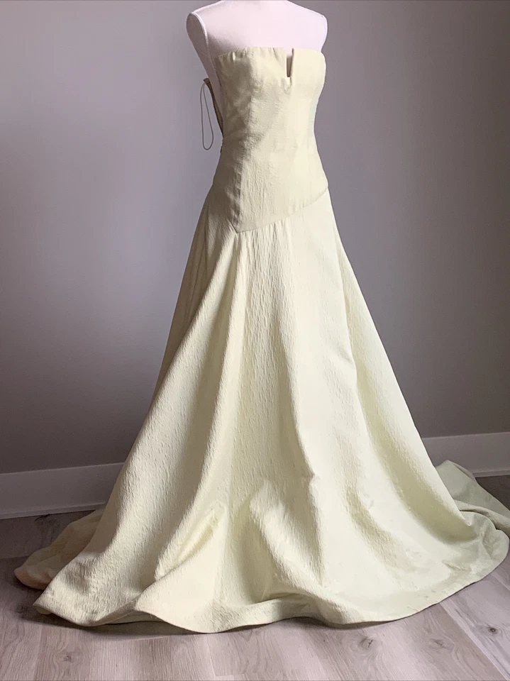 Oferta Vestido de Baile Jason Wu Sin Tirantes, Claro Celadon Orig $2623 Foto 3 de 4