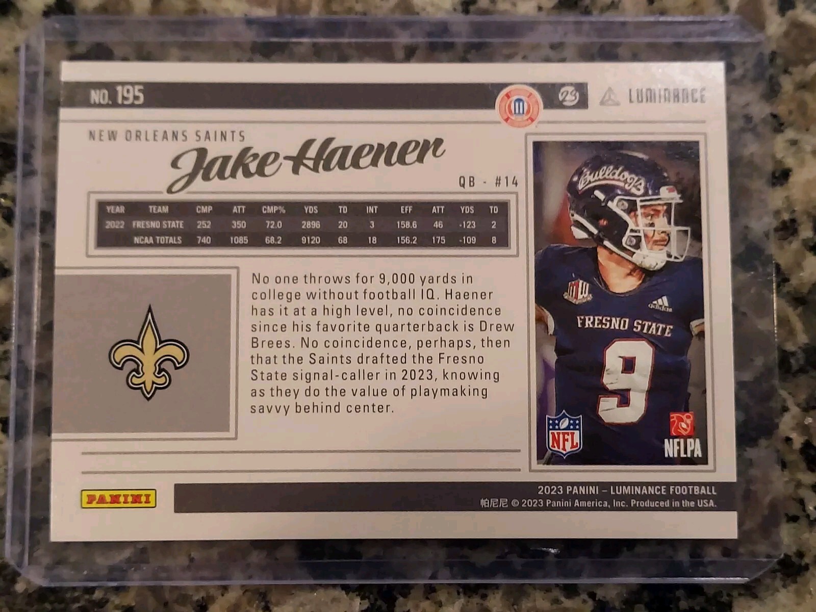 2023 Panini Luminance - Rookie Jake Haener #195 Red /25 (RC) for sale ...