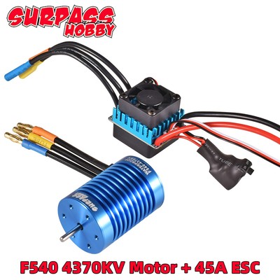 SURPASS HOBBY F540 4370KV Brushless Motor with 45A ESC Combo Set for 1/14 RC Car