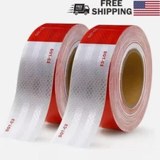 Car Bumper Reflective Stickers Warning Strip Tape Secure Reflector Red Stickers