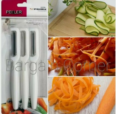 3 Stück Sparschäler Gemüse Kartoffel Karotte Käse Obst Schale Scharf Edelstahl