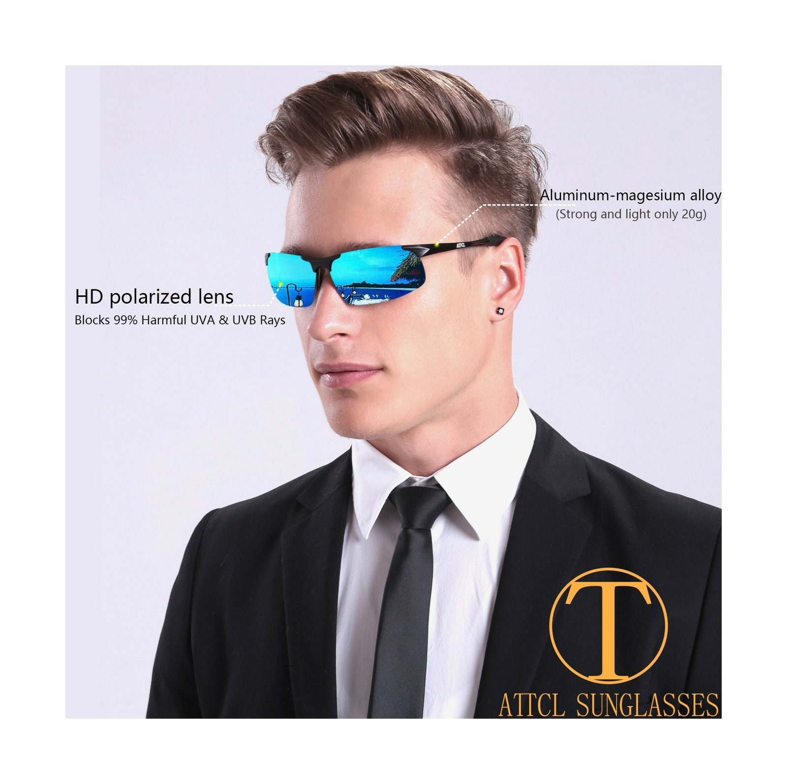 ATTCL Men's Fashion Driving Polarized Sports Sunglasses for Men AlMg Metal F... eBay