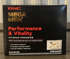 GNC MEGA MEN Performance and Vitality Vitamin Capsule 30 Day Supply 10/2026