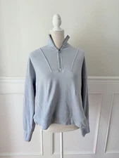 RBX Blue Ribbed Popover Jacket L Very Good Condition