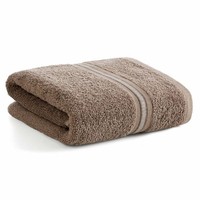 Handtuch Badetuch Frottie Saugstark Dunkelbeige Einfarbig 50X90 Cm Elegant