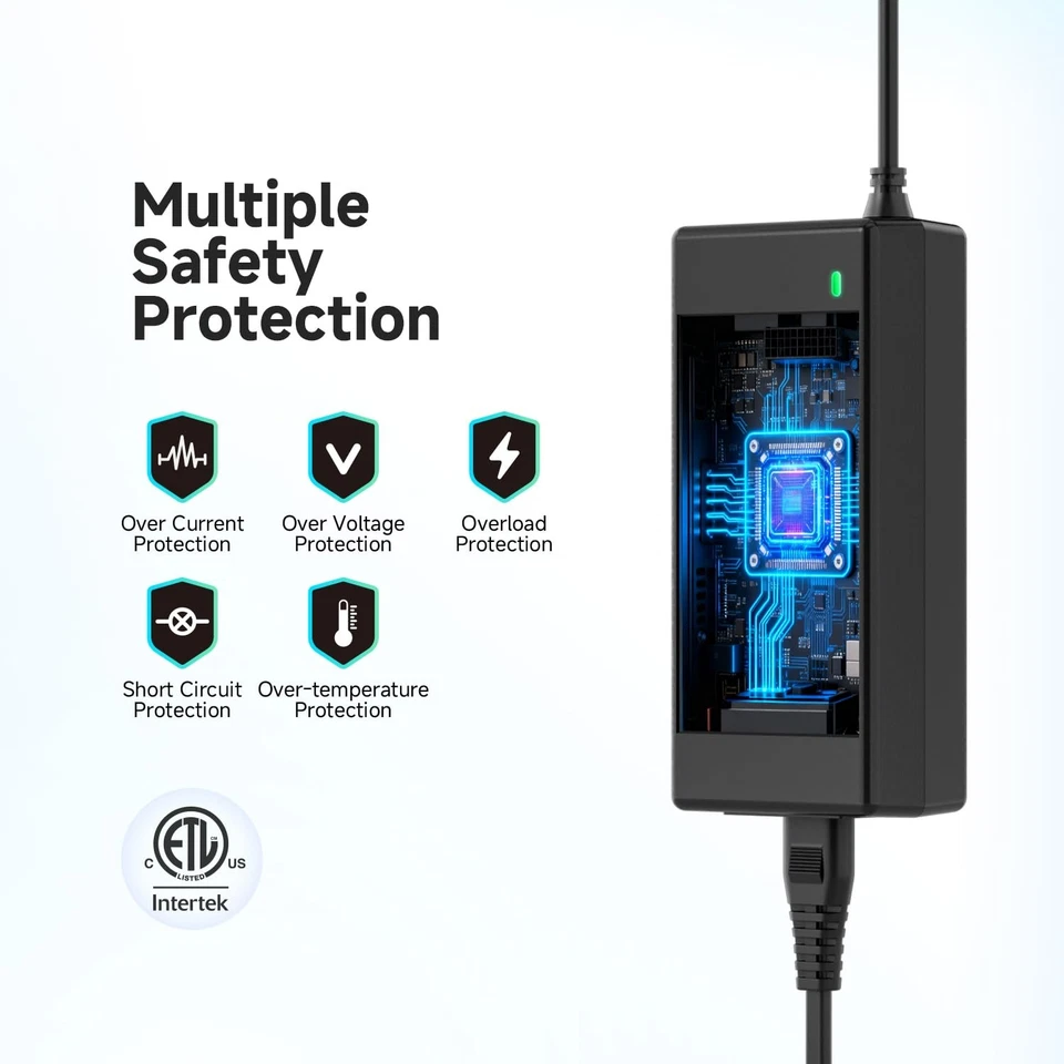 12V 6A 72W Power Supply Adapter ETL Listed 100-240V AC to 12V DC Converter Cl... - Image 3 of 4