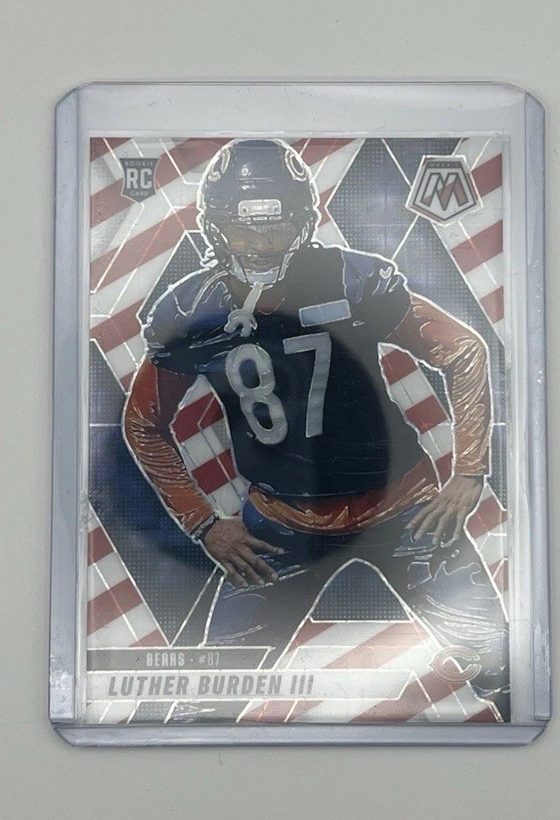 2025 Panini Mosaic - LUTHER BURDEN III Red And White Stripe Prizm (RC) #383