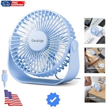 USB Desk Fan, 3 Speeds Strong Airflow, 5.5 Inch Portable 90  Rotate Quiet Coo...