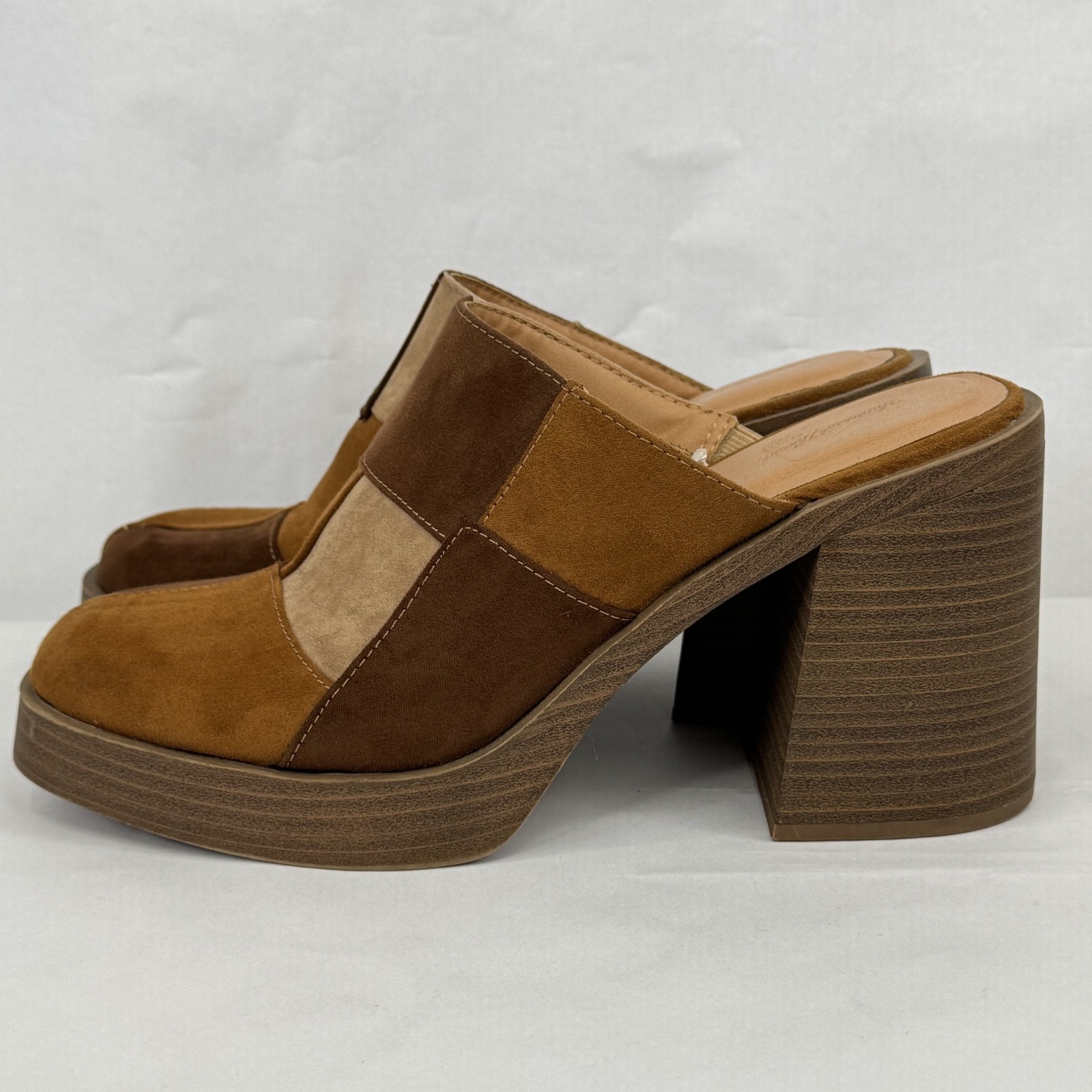 Universal Thread Womens Brown Patchwork  Faux Sue… - image 3