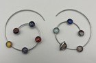 Solar System Colorful Hoop  Earrings Galaxy Astronomy Planets Outer Space — photo 1