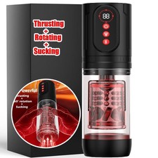 Male Masturbaters Automatic HandsFree Thrusting Cup Rotating Stroker Men Sex Toy