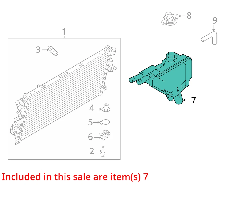 Ford F350 Super Duty 2014 botella de desbordamiento de refrigerante fabricante de equipos originales 135 k millas - LKQ415958811 Foto 4 de 4