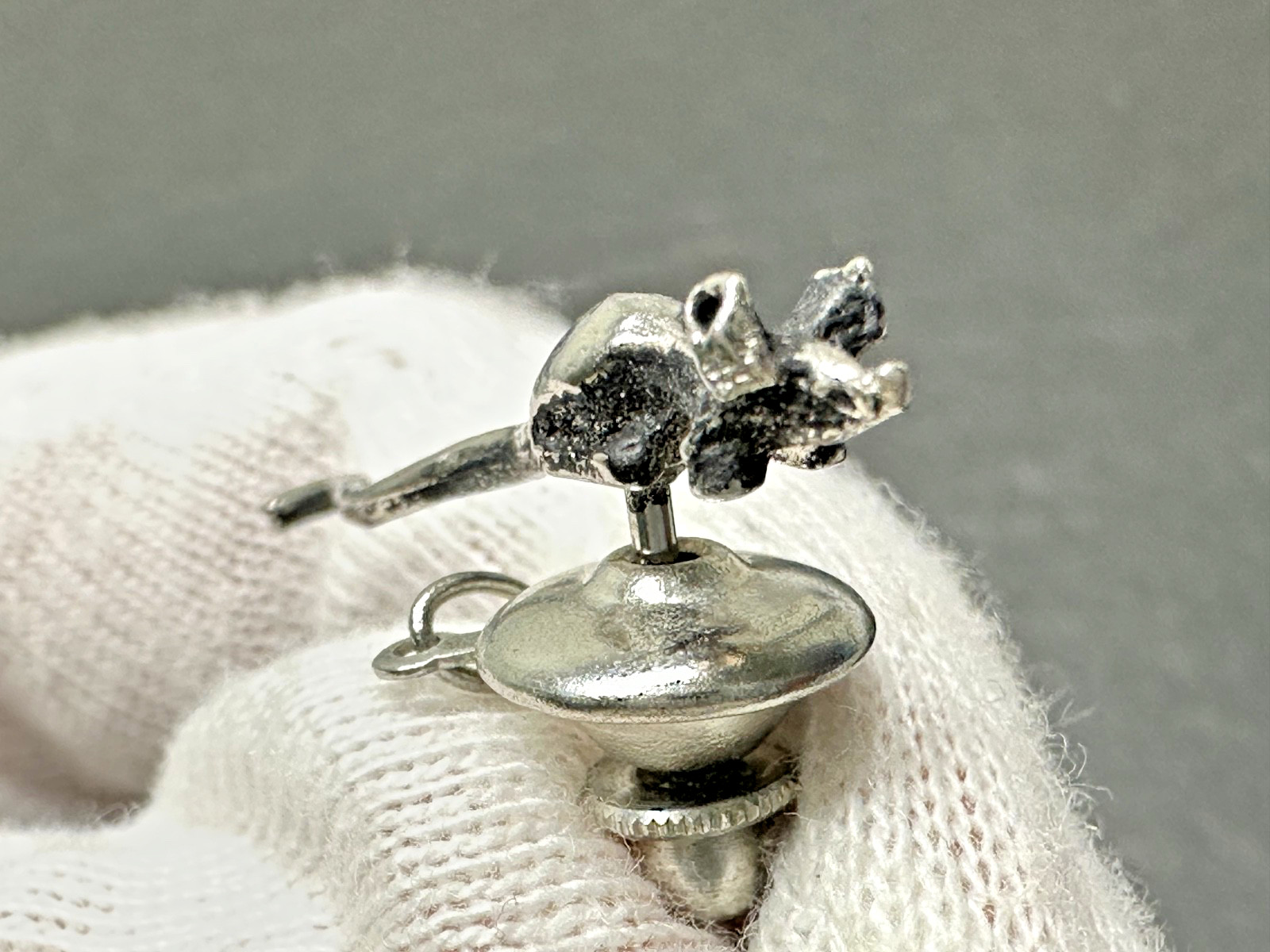 VINTAGE MOUSE (RAT? RODENT?) TIE PIN & TIE BAR M211