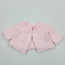 VTG 60s 70s Handknit Baby Newborn Cardigan Shawl Cape Sweater