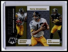 2020 Panini Mosaic #FF14 Bettis/Smith-Schuster/Bradshaw Flea Flicker