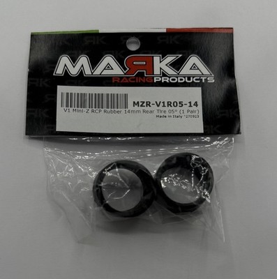 Marka Racing V1 Mini-Z RCP Rubber 14mm Rear Tire 05° (1 Pair) MZR-V1R05-14 NEW!