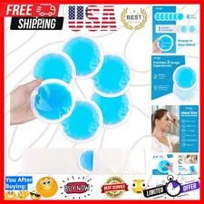 Small Ice Packs for Injuries, 6 Pack Round Ice Packs for Face, FSA Eligible, ...