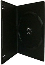 7mm Slim Black Single CD/DVD Case 100 Pieces Pack W/ Transparent Outer Film