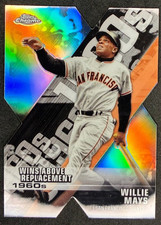 2020 Topps Chrome Willie Mays Die-Cut WINS ABOVE REPLACEMENT Refractor #DOD-7