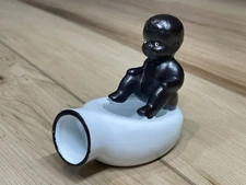 Baby on Bedpan / Bed Pan ~ Porcelain Ceramic Figurine Made In Occupied Japan