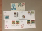 Five Israel fdc with two stamps