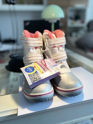 pepperts Kinder-Winterstiefel Gr. 33 Weiß Rosa Warmfutter Neu