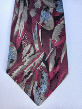 Strathmore by Anderson Little All Silk Men's Tie shades of maroon, gold, silver