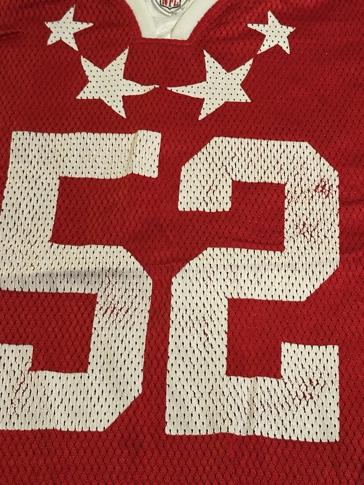 Camiseta deportiva para mujer Reebok On Field Ray Lewis AFC Pro Bowl XL NFL roja usada Foto 3 de 4